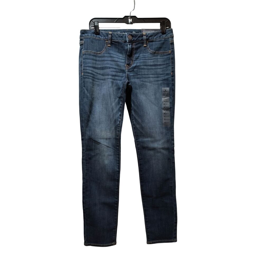 American Eagle Jeggings 14 Blue Dark Indigo Wash Stretch Jeans NWT
